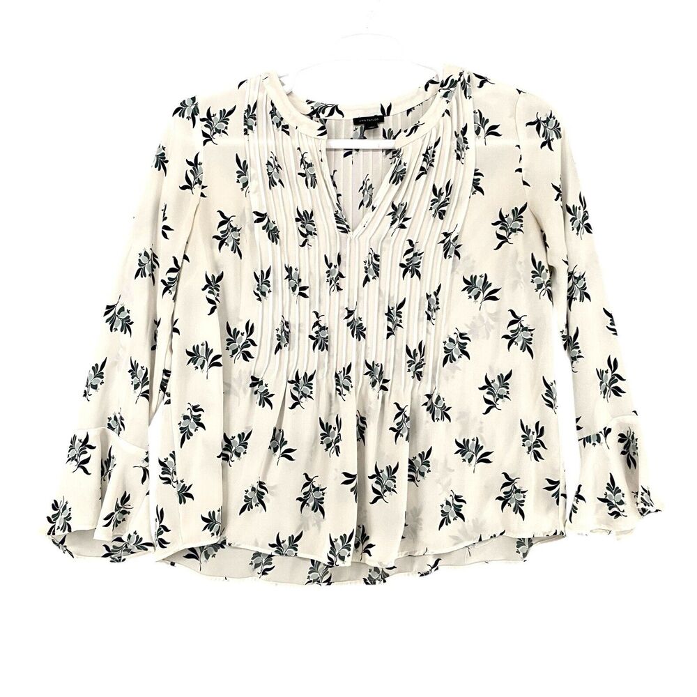 ANN TAYLOR LOFT floral‎ blouse top size S